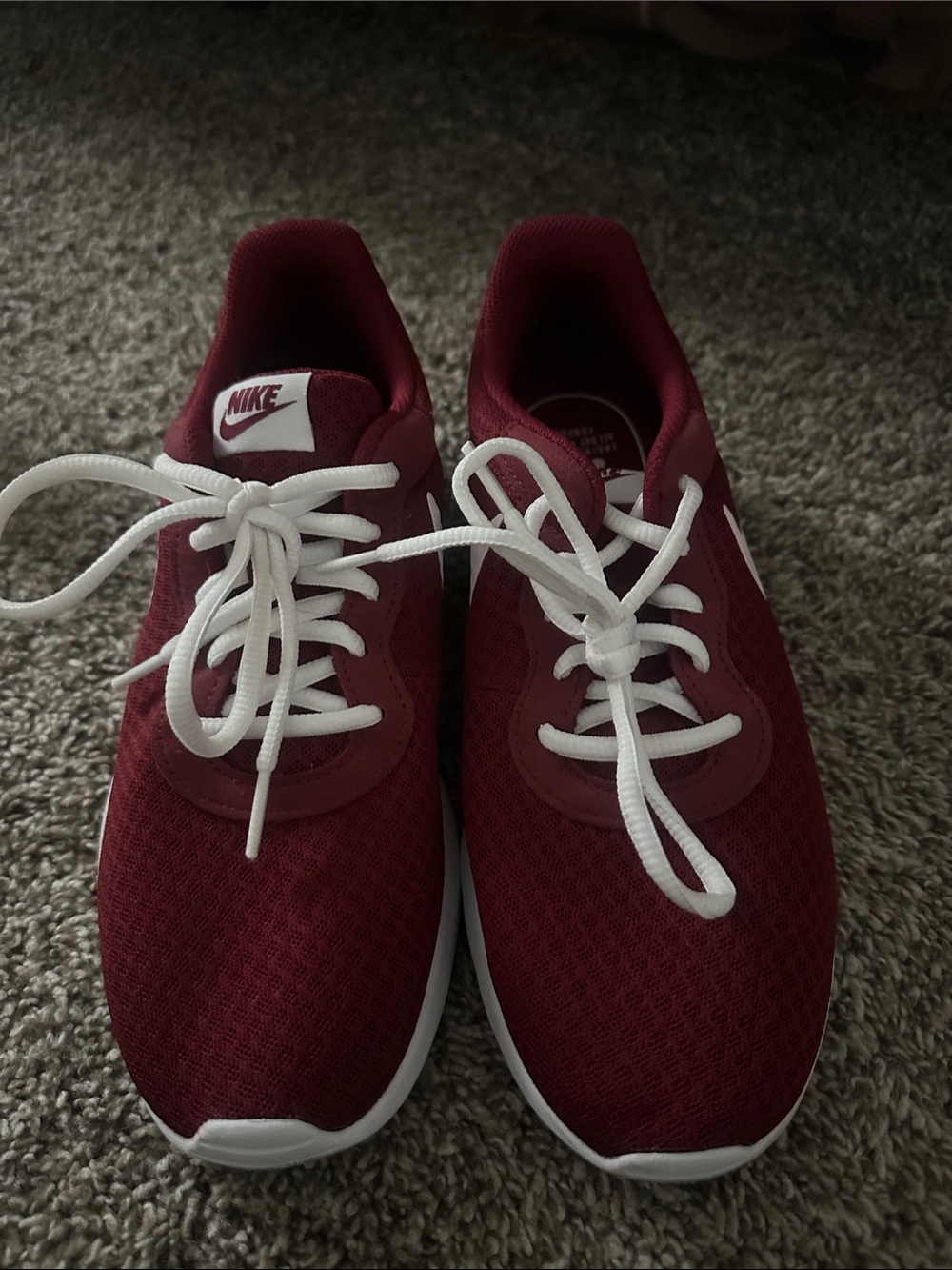 Nike women’s Maroon Athletic Sneakers with White Accents